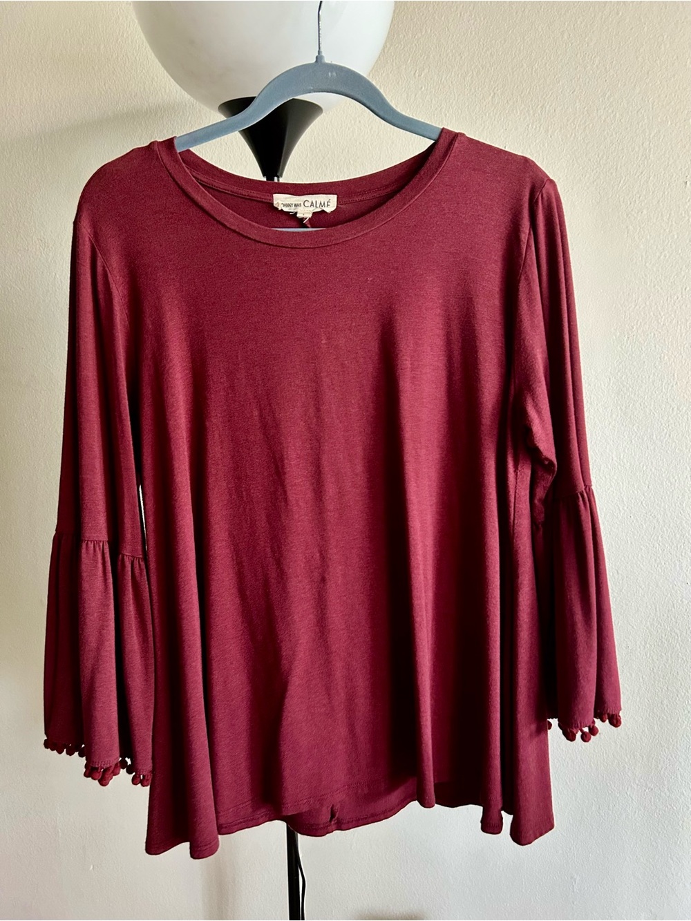 Johnny Was Wine Bell Sleeve Long Sleeve Tee